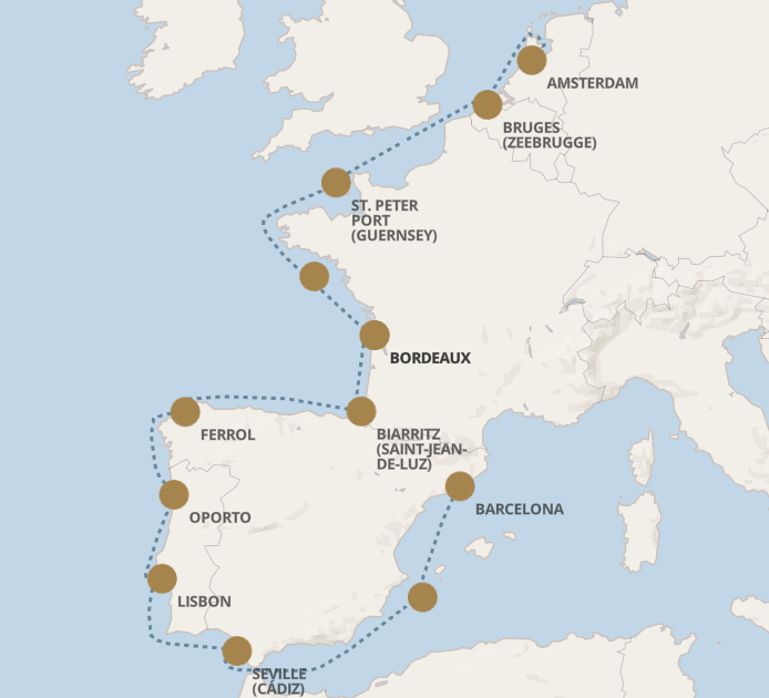 【大航海时代】丽晶七海水手号13天12晚波尔多之梦-旅游线路
