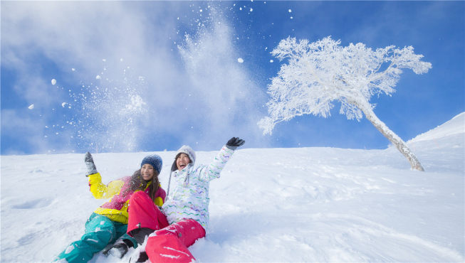 度假村内的滑雪场，拥有几乎不含水分的顶级粉雪。