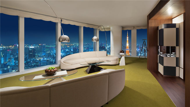 身处酒店可欣赏迷人的东京天际线景观。