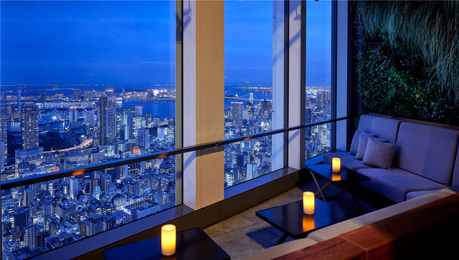 酒店的屋顶酒吧可饱览令人惊叹的景色，是东京独树一帜的屋顶餐饮及娱乐场所。