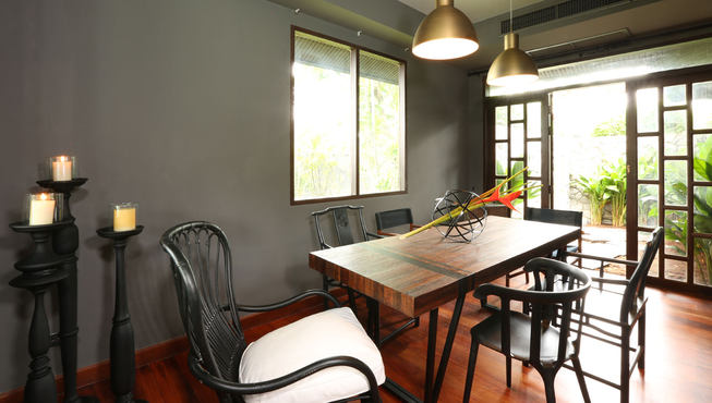 每间别墅还拥有独立的设施齐全的餐厅和厨具，能让你自己动手烹饪各式美食。