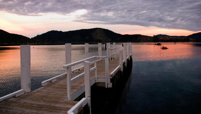 酒店码头——看夕阳西下，落日余晖的美丽。