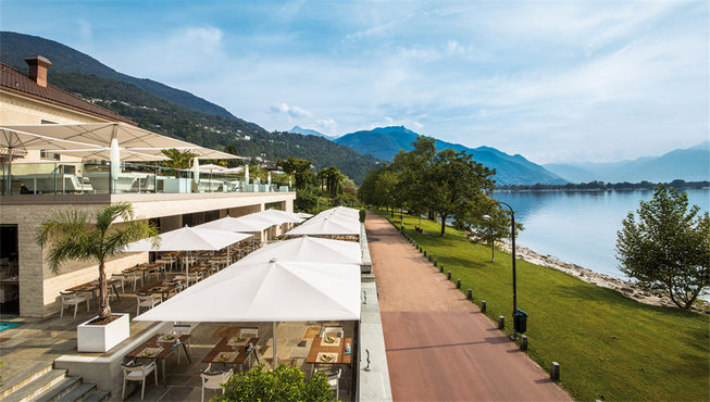 时尚的吉尔迪诺拉格酒店坐落于米努西奥（Minusio）的湖岸步行道，距离洛迦诺火车站2公里，距离洛迦诺市中心有不到20分钟步行路程，距离阿斯科纳4公里。