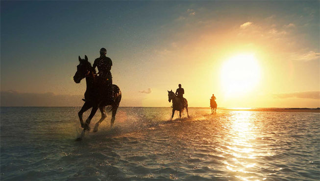 在贝尔马尔海滩您感受绝无仅有的海边骑行