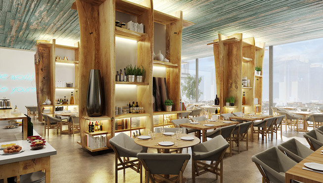 Café Nikki是一家全天候的城市小酒馆，享有阿拉伯海湾的美景，以世界各地Nikki海滩的灵感来源的美味佳肴而闻名