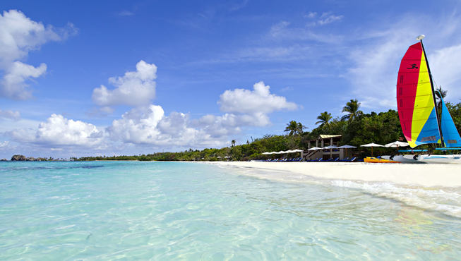 度假村有众多的水上运动，爱运动的你一起来冒险吧