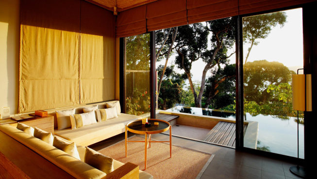 酒店客房——花园、丛林、热带风情，夕阳有浓浓的诗意。