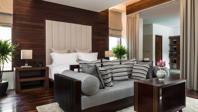 客房结构设计精巧独特，空间宽敞，氛围宁静舒适