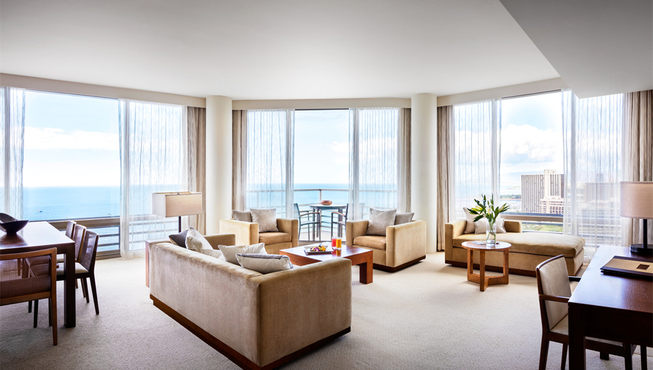 在全海景房可以360度观赏到绝美海景