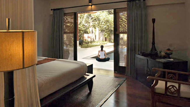 静静的在冈萨私人别墅酒店，放松身体与心灵。做瑜伽、阅读、与家人散步。