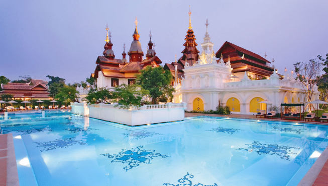 兰纳王朝的建筑风格，让人感受到浓浓的东南亚的美丽。