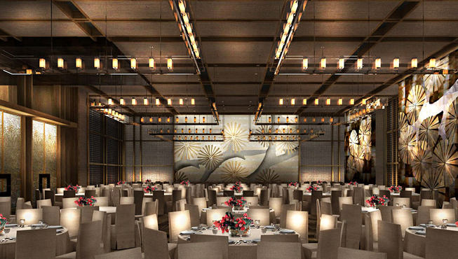 酒店的会议及宴会场馆占地近3,048平米，适合举办婚礼或各类庆典活动